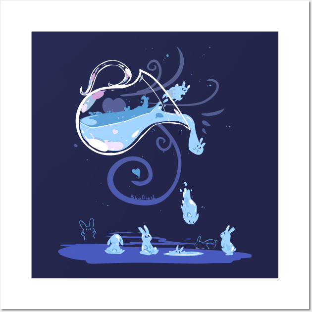 Water Bunnies Wall Art by Binoftrash